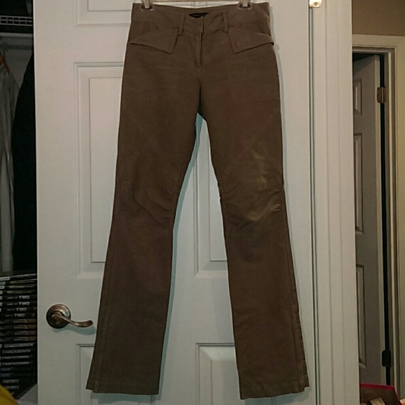 VTG 90's BCBG Max Azria Velour Zippered Flare Jean - Picture 2 of 8